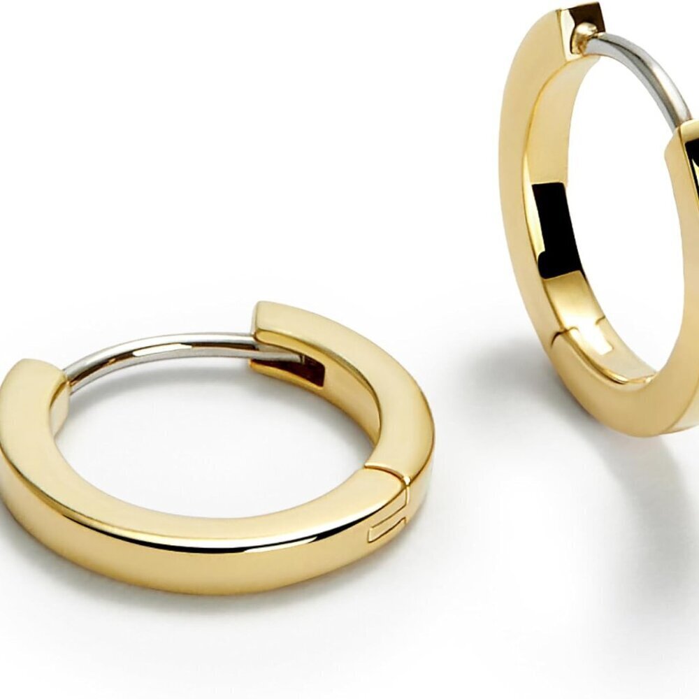 Mini 14K Gold Plated Hoop Earrings for Women Dainty Hypoallergenic Water-Resista